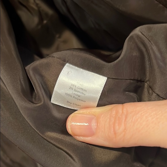 Talbots Chocolate Brown one button cotton blazer size 10 - Picture 11 of 13